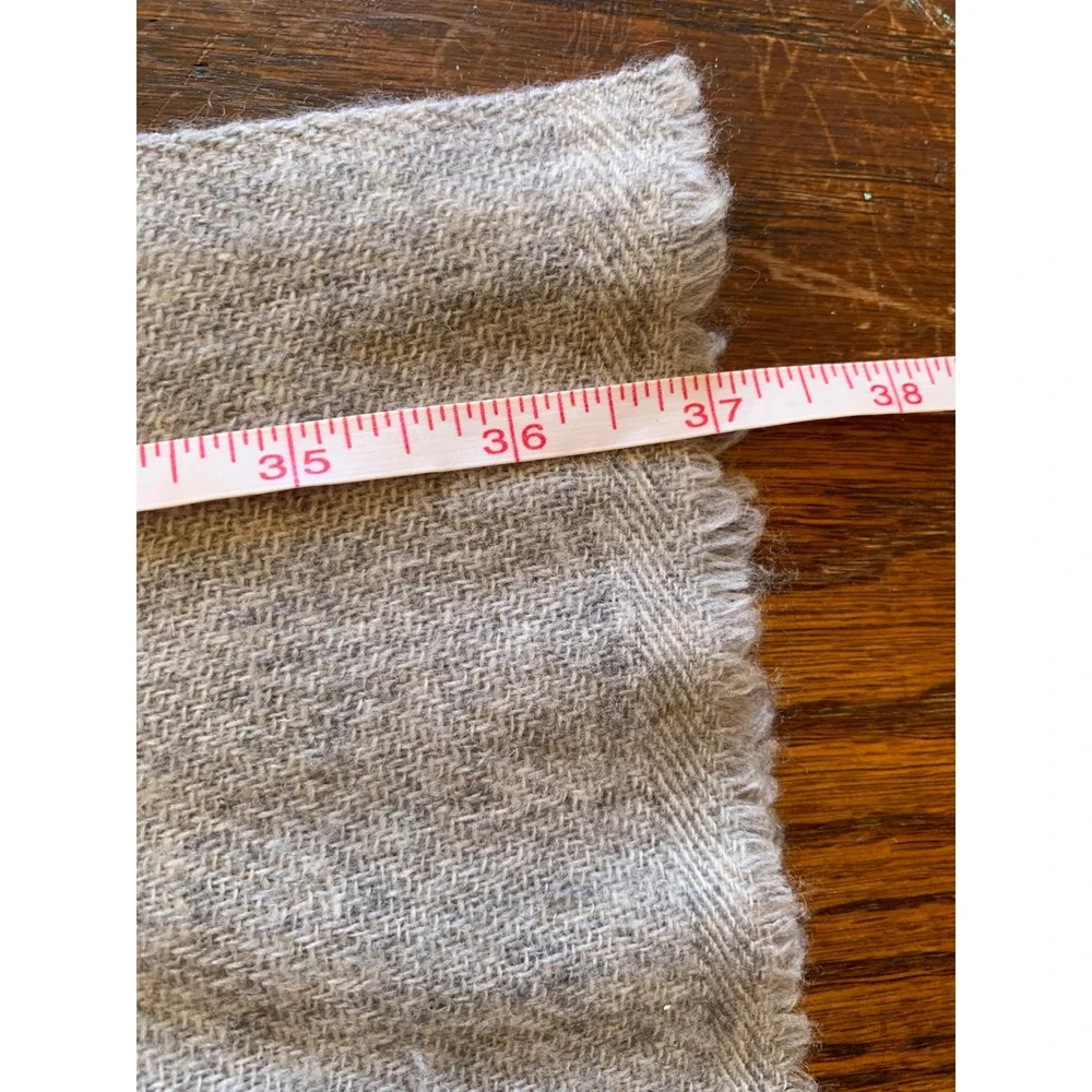 Soft Gray Cashmere Scarf Shawl Wrap Classy Minimalist Quiet Luxury 37x50